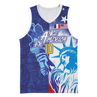 Custom France America Soccer Basketball Jersey Dual Heritage Liberty Rooster