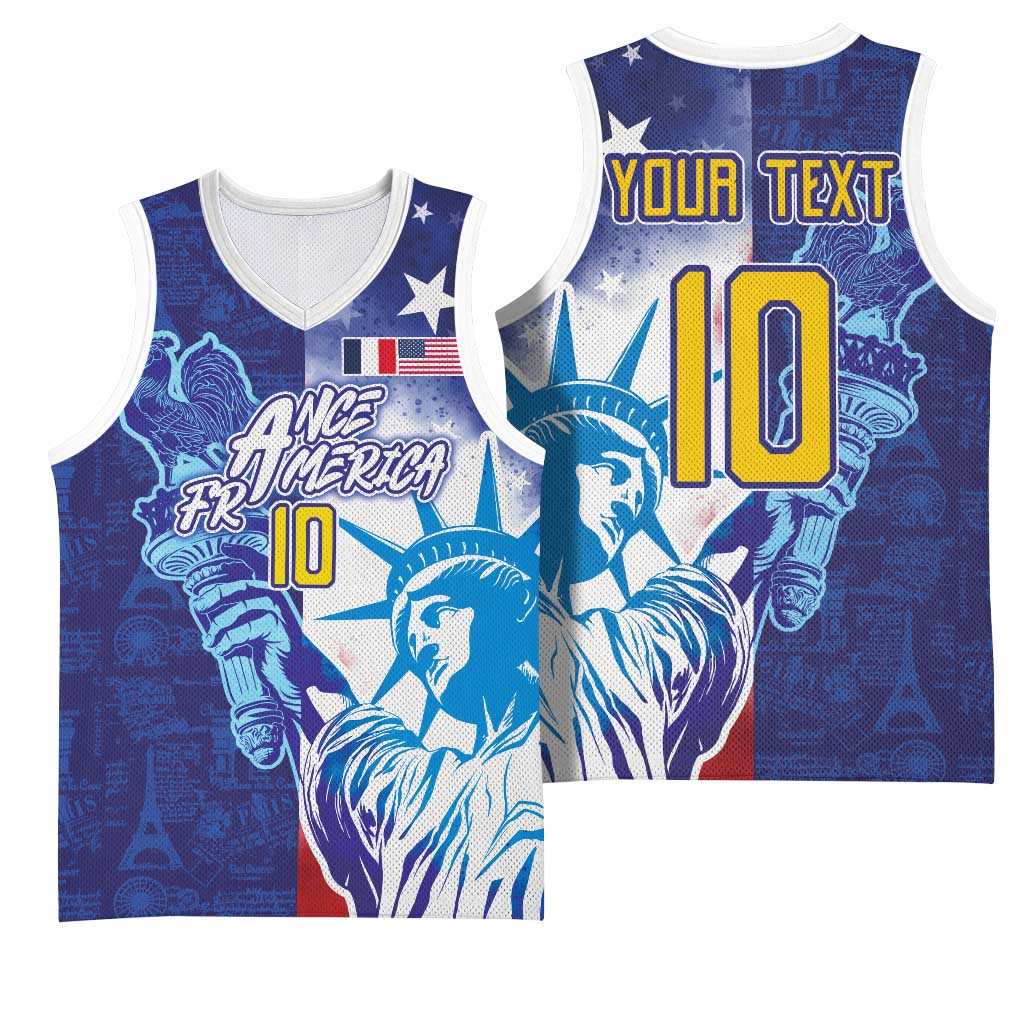 Custom France America Soccer Basketball Jersey Dual Heritage Liberty Rooster