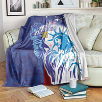 Custom France America Soccer Blanket Dual Heritage Liberty Rooster