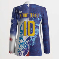 Custom France America Soccer Blazer Dual Heritage Liberty Rooster
