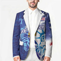 Custom France America Soccer Blazer Dual Heritage Liberty Rooster