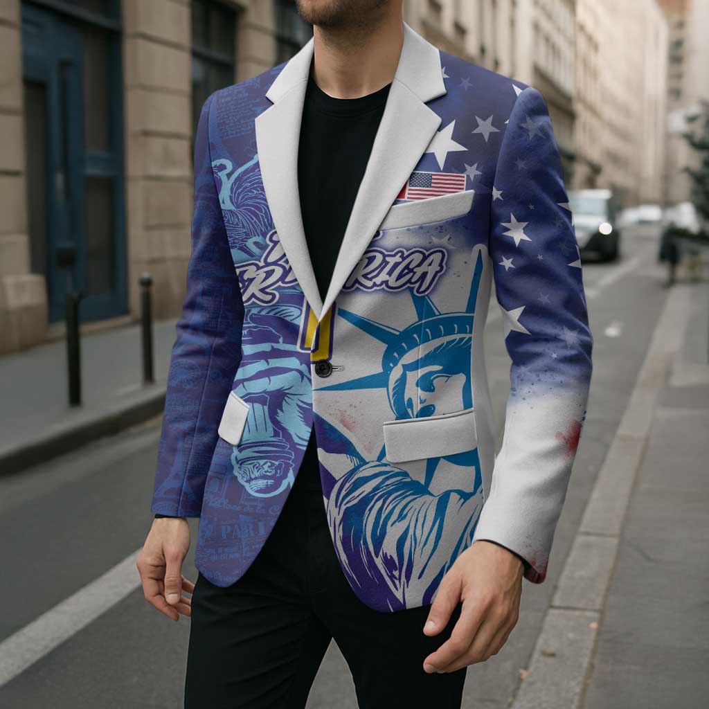 Custom France America Soccer Blazer Dual Heritage Liberty Rooster