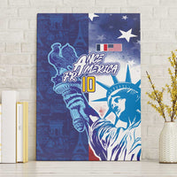 Custom France America Soccer Canvas Wall Art Dual Heritage Liberty Rooster