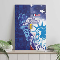 Custom France America Soccer Canvas Wall Art Dual Heritage Liberty Rooster