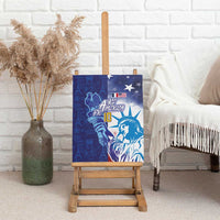 Custom France America Soccer Canvas Wall Art Dual Heritage Liberty Rooster