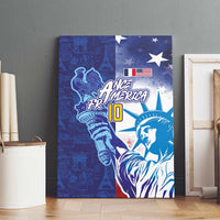 Custom France America Soccer Canvas Wall Art Dual Heritage Liberty Rooster