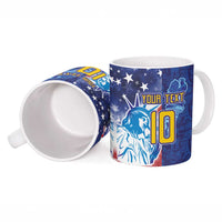 Custom France America Soccer Ceramic Mug Dual Heritage Liberty Rooster