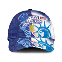 Custom Number France and America Football Classic Cap Dual Heritage Liberty Rooster