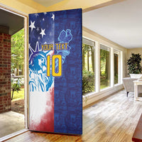 Custom France America Soccer Door Cover Dual Heritage Liberty Rooster