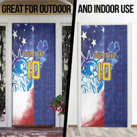 Custom France America Soccer Door Cover Dual Heritage Liberty Rooster