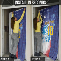Custom France America Soccer Door Cover Dual Heritage Liberty Rooster