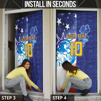 Custom France America Soccer Door Cover Dual Heritage Liberty Rooster