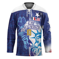 Custom France America Soccer Hockey Jersey Dual Heritage Liberty Rooster