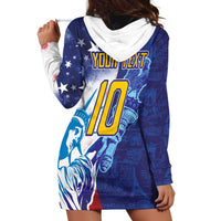 Custom France America Soccer Hoodie Dress Dual Heritage Liberty Rooster