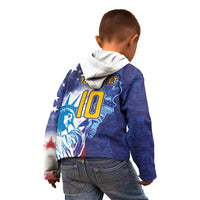 Custom France America Soccer Kid Hoodie Dual Heritage Liberty Rooster