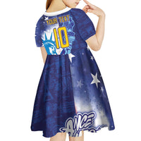 Custom France America Soccer Kid Short Sleeve Dress Dual Heritage Liberty Rooster