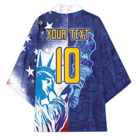 Custom France America Soccer Kimono Dual Heritage Liberty Rooster