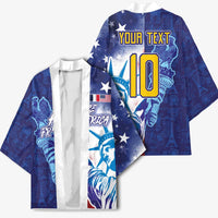Custom France America Soccer Kimono Dual Heritage Liberty Rooster