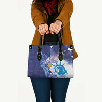 Custom France America Soccer Leather Bag Dual Heritage Liberty Rooster