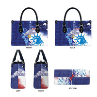 Custom France America Soccer Leather Bag Dual Heritage Liberty Rooster