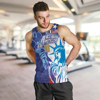 Custom France America Soccer Men Tank Top Dual Heritage Liberty Rooster