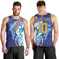 Custom France America Soccer Men Tank Top Dual Heritage Liberty Rooster