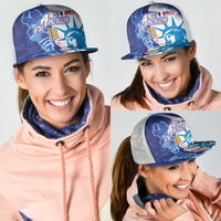 Custom Number France and America Football Mesh Trucker Cap Dual Heritage Liberty Rooster