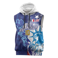 Custom France America Soccer Sleeveless Hoodie Dual Heritage Liberty Rooster