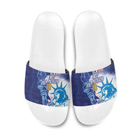 Custom France America Soccer Slide Sandals Dual Heritage Liberty Rooster