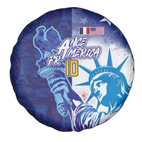 Custom France America Soccer Spare Tire Cover Dual Heritage Liberty Rooster