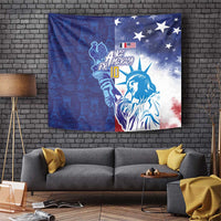 Custom France America Soccer Tapestry Dual Heritage Liberty Rooster