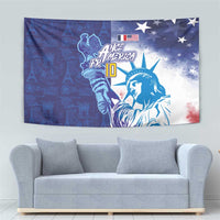 Custom France America Soccer Tapestry Dual Heritage Liberty Rooster