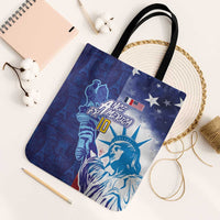 Custom France America Soccer Tote Bag Dual Heritage Liberty Rooster