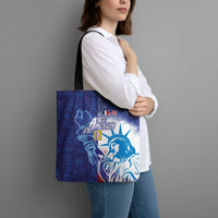 Custom France America Soccer Tote Bag Dual Heritage Liberty Rooster