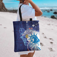 Custom France America Soccer Tote Bag Dual Heritage Liberty Rooster