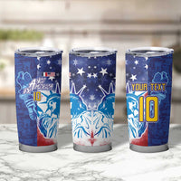 Custom France America Soccer Tumbler Cup Dual Heritage Liberty Rooster