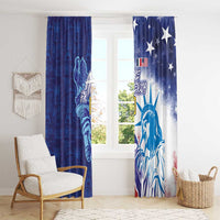Custom France America Soccer Window Curtain Dual Heritage Liberty Rooster
