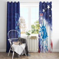 Custom France America Soccer Window Curtain Dual Heritage Liberty Rooster