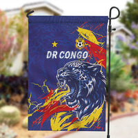 DR Congo Football Leopard Mascot Garden Flag Fierce Leopard Art National Flag Colors