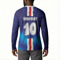 Custom Cape Verde Football Blue Shark Mascot Button Sweatshirt Glory 2026
