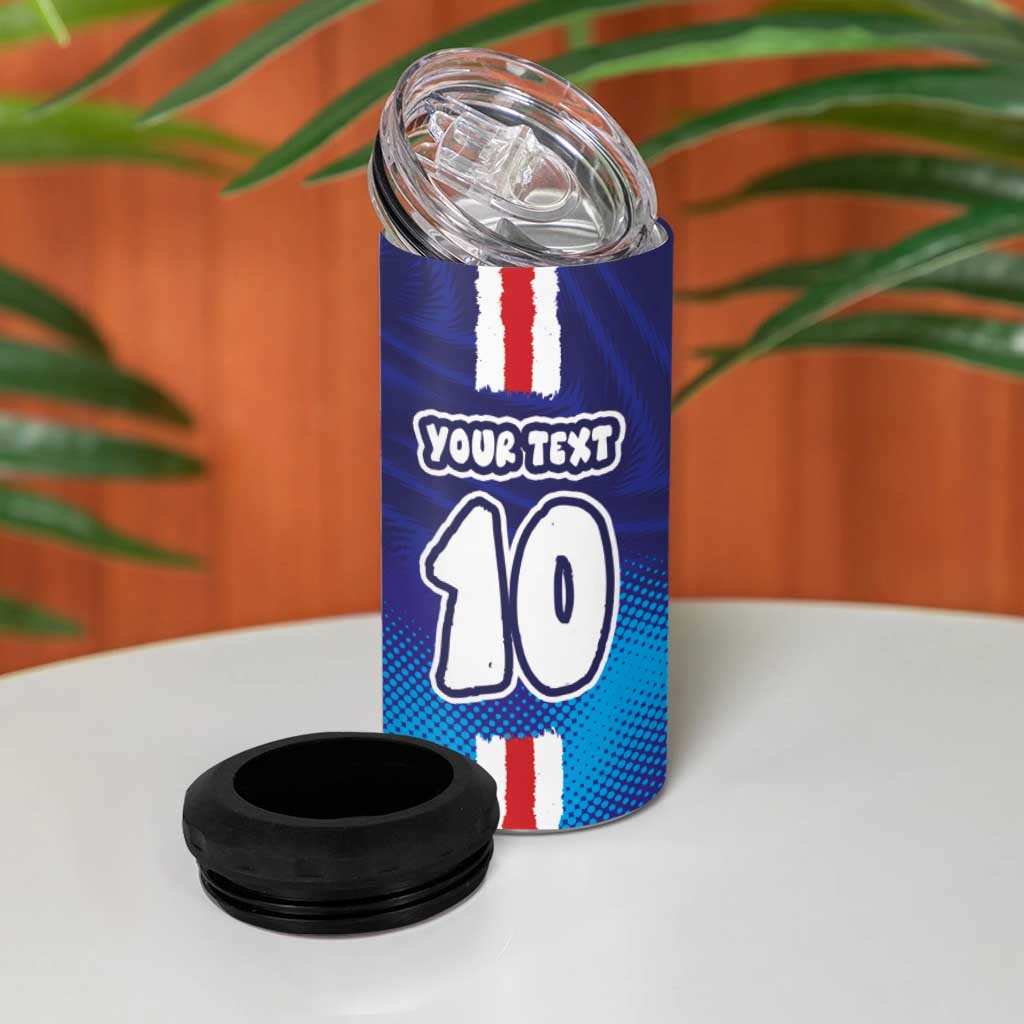 Custom Cape Verde Football Blue Shark Mascot 4 in 1 Can Cooler Tumbler Glory 2026