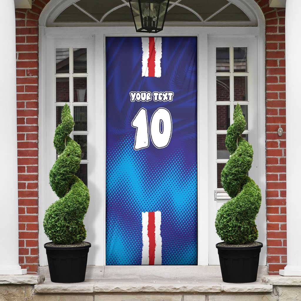 Custom Cape Verde Football Blue Shark Mascot Door Cover Glory 2026