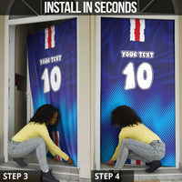 Custom Cape Verde Football Blue Shark Mascot Door Cover Glory 2026