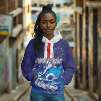 Custom Cape Verde Football Blue Shark Mascot Hoodie Glory 2026