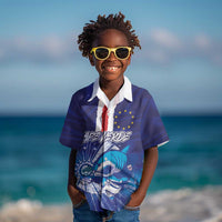 Custom Cape Verde Football Blue Shark Mascot Kid Hawaiian Shirt Glory 2026