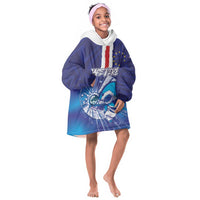 Custom Cape Verde Football Blue Shark Mascot Kid Wearable Blanket Hoodie Glory 2026
