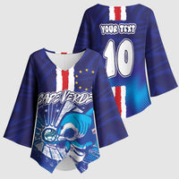Custom Cape Verde Football Blue Shark Mascot Kimono Sleeve Blouse Glory 2026