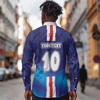 Custom Cape Verde Football Blue Shark Mascot Long Sleeve Button Shirt Glory 2026