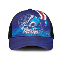 Cape Verde Football Blue Shark Mascot Mesh Trucker Cap Glory 2026