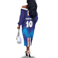 Custom Cape Verde Football Blue Shark Mascot Off The Shoulder Long Sleeve Dress Glory 2026